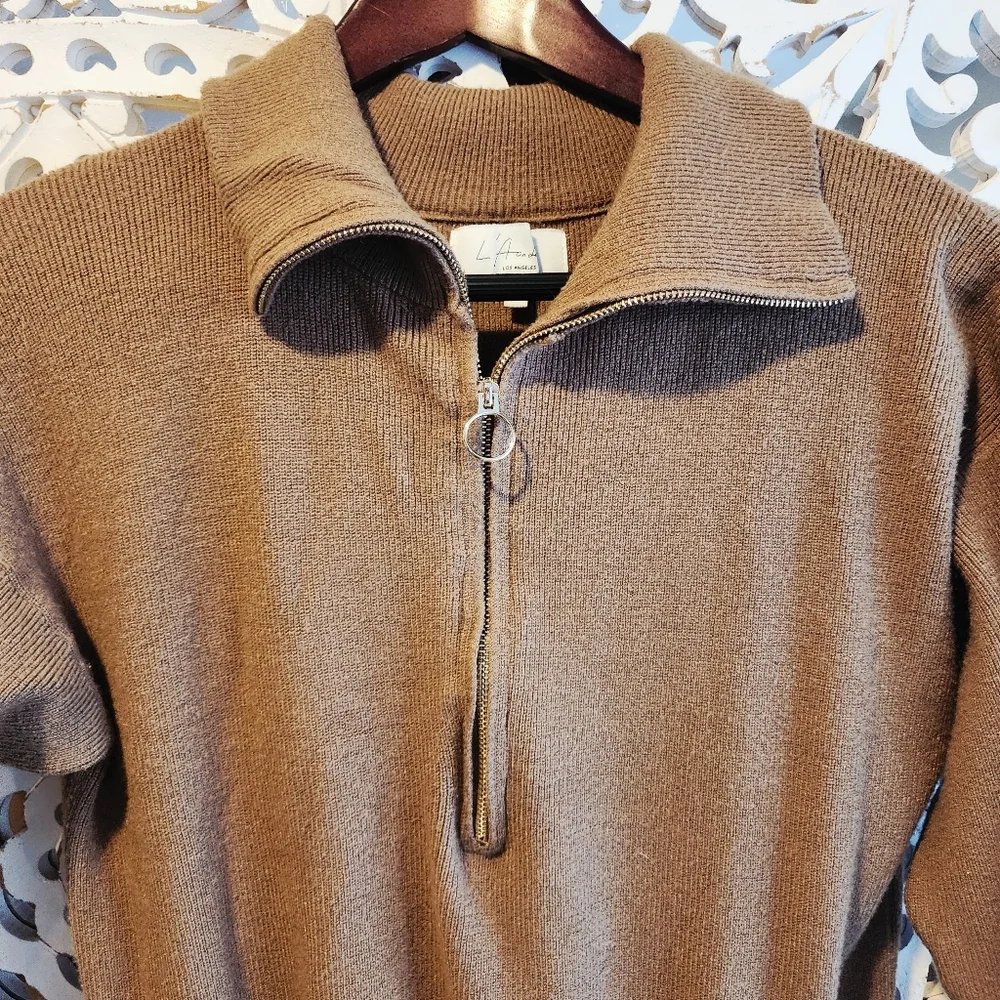 L'ACADEMIE/REVOLVE SHANNON KNIT SWEATER ROMPER LONG SLEEVES SZ SMALL - Picture 9 of 15